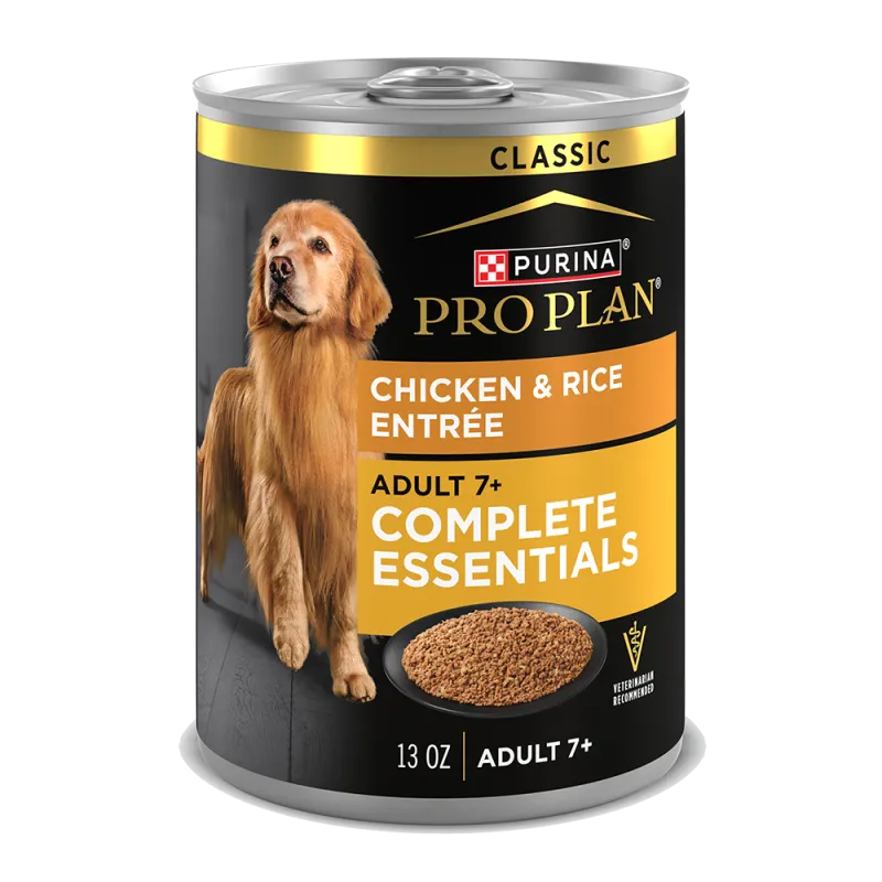 Pro Plan Adult 7+ Senior Complete Essentials Chicken & Rice Entrée Classic Wet Dog Food