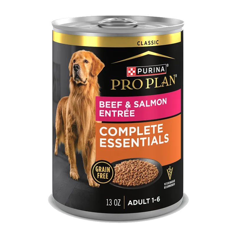 Pro Plan Adult Complete Essentials Grain Free Beef & Salmon Entrée Classic Wet Dog Food