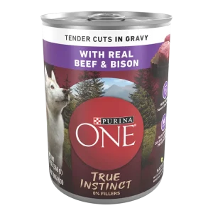 Purina ONE True Instinct Tender Cuts in Gravy Dog Food Formula With Real Beef & Bison