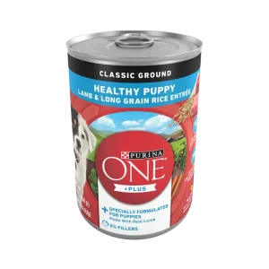 Purina ONE +Plus Healthy Puppy Classic Ground Lamb & Long Grain Rice Entrée Wet Dog Food