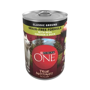 Purina ONE True Instinct Classic Ground Grain-Free Wet Dog Food Formula With Real Chicken & Duck