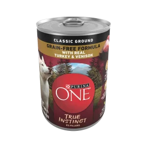 Purina ONE True Instinct Classic Ground Grain-Free Wet Dog Food Formula With Real Turkey & Venison