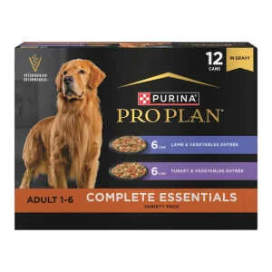 Pro Plan Complete Essentials Lamb & Vegetables and Turkey & Vegetables in Gravy Wet Dog Food Variety Pack