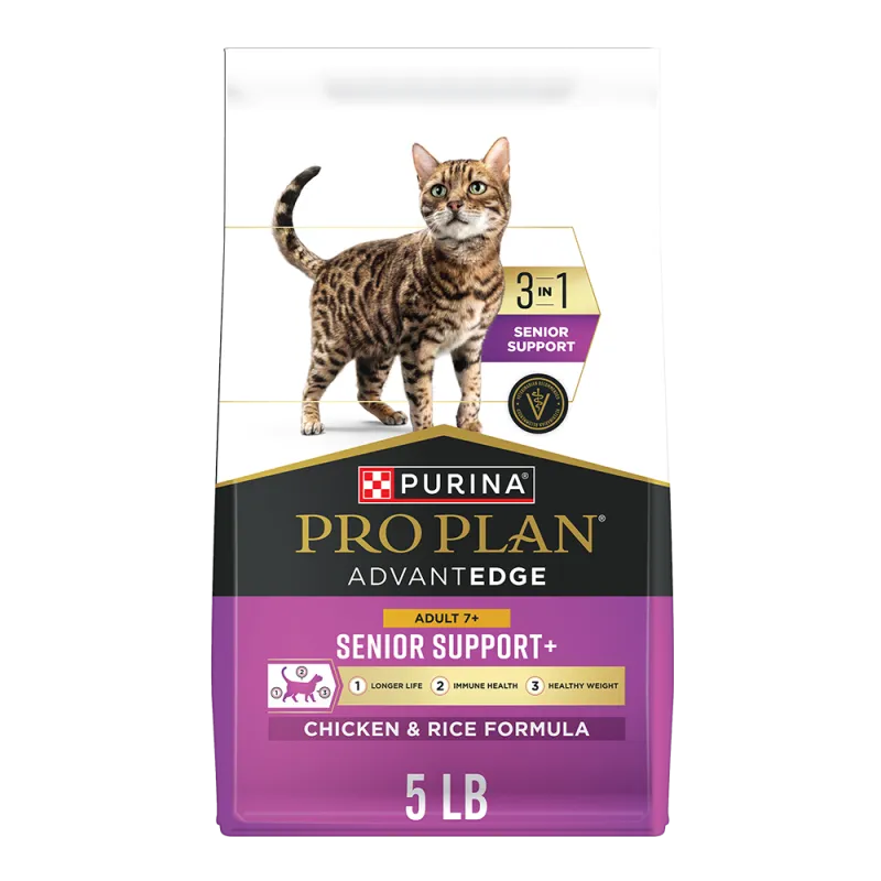 Pro Plan AdvantEDGE Adult 7+ Senior Support+ Chicken & Rice Formula Dry Cat Food