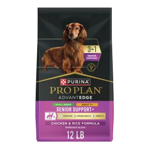 Pro Plan AdvantEDGE Small Breed Adult 7+ Senior Support+ Shredded Blend Chicken & Rice Formula Dry Dog Food