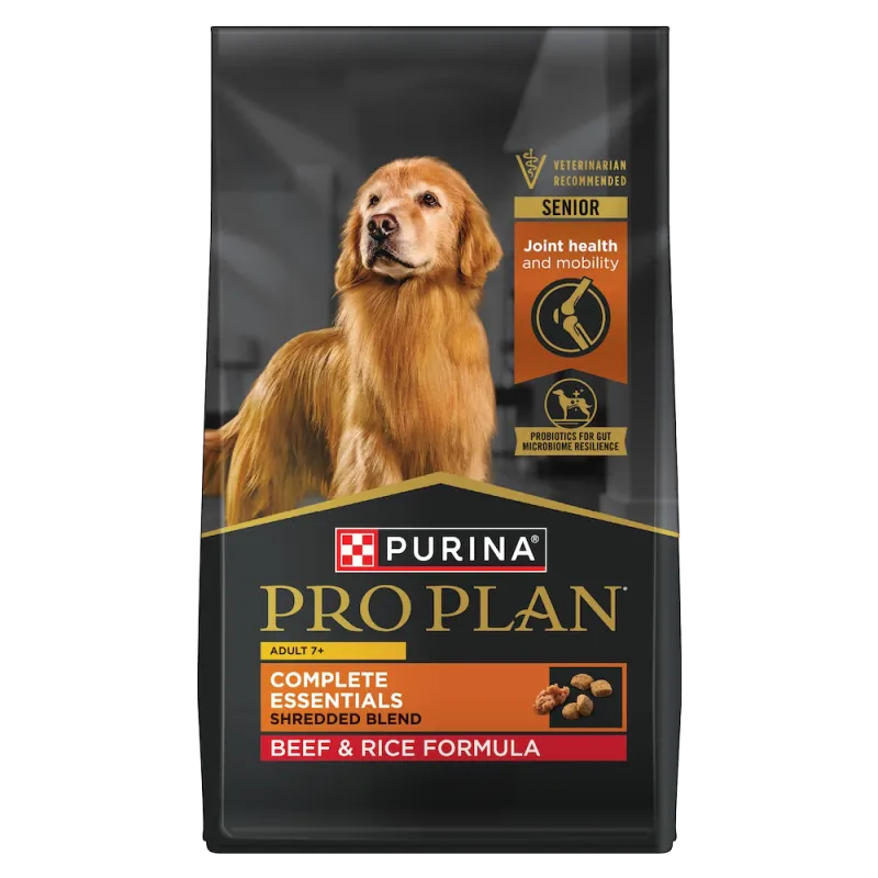 Pro Plan Adult 7+ Complete Essentials Shredded Blend Beef & Rice Formula Dry Dog Food