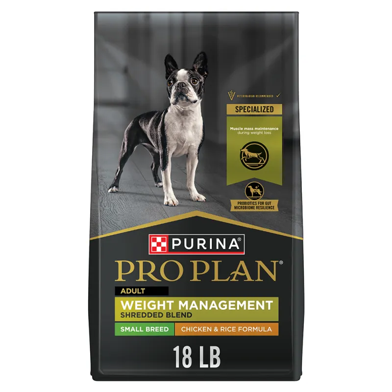 Purina Pro Plan Small Breed Weight Management Shredded Blend Chicken and Rice Formula