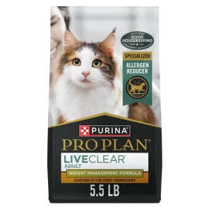 Pro Plan LiveClear Adult Weight Management Chicken & Rice Formula Allergen Reducing Dry Cat Food