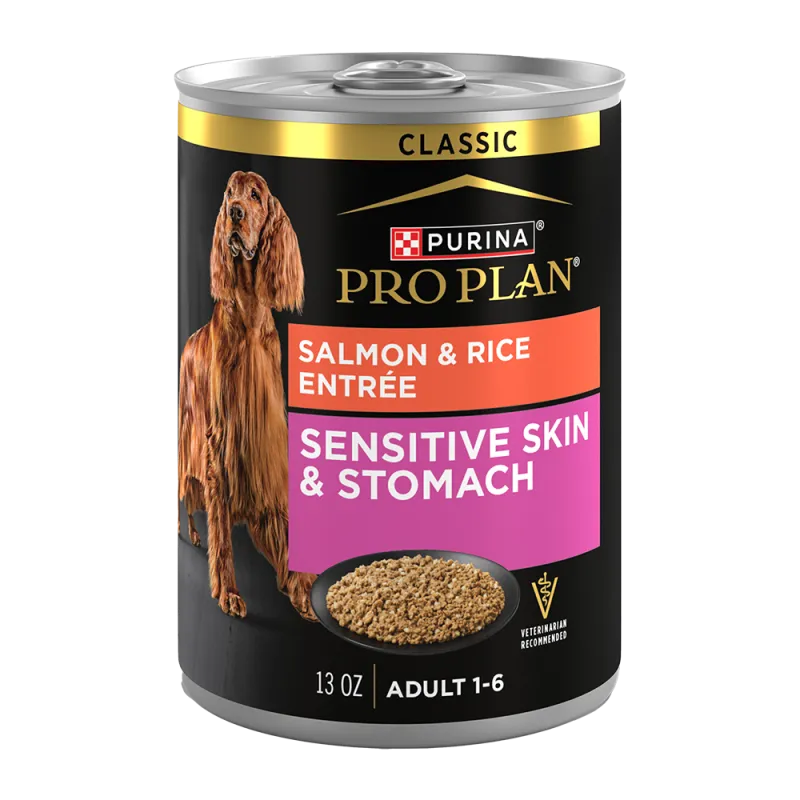Pro Plan Sensitive Skin & Stomach Salmon & Rice Entrée Classic Wet Dog Food