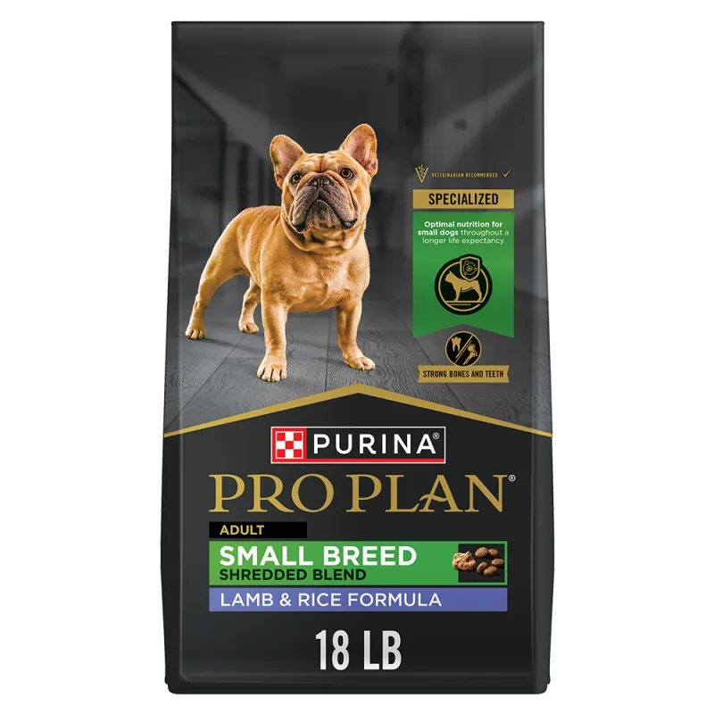 Pro Plan Adult Small Breed Shredded Blend Lamb & Rice Formula Dry Dog Food