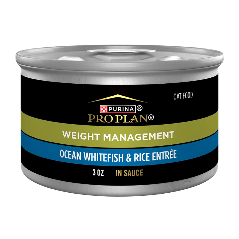Purina Pro Plan Adult Weight Management Ocean Whitefish & Rice Entrée in Sauce Wet Cat Food