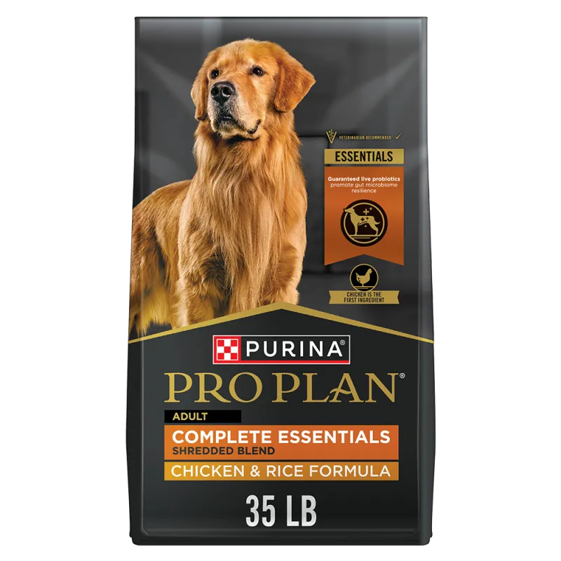 Pro Plan Adult Complete Essentials Shredded Blend Chicken & Rice with Probiotics Dry Dog Food