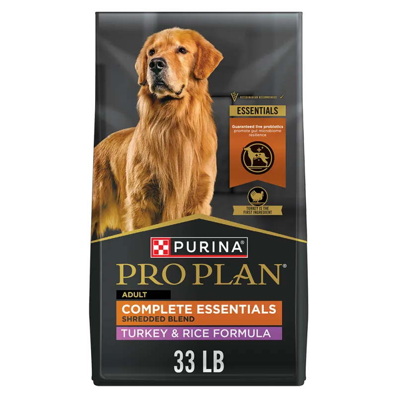 Pro Plan Adult Complete Essentials Shredded Blend Turkey & Rice with Probiotics Dry Dog Food