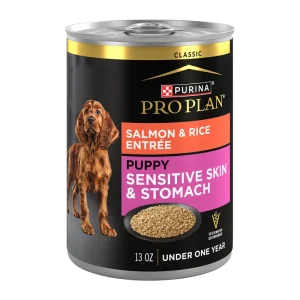Purina Pro Plan Puppy Sensitive Skin & Stomach Salmon & Rice Entrée Classic Wet Dog Food
