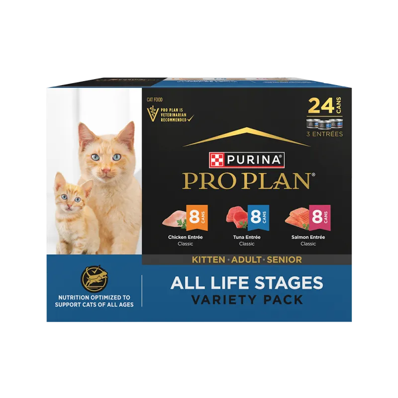 Purina Pro Plan All Life Stages Classic Entrée Variety Pack Wet Cat Food