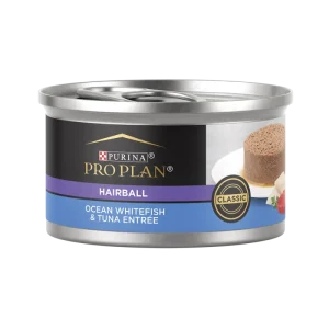 Pro Plan Hairball Ocean Whitefish & Tuna Entrée Classic Wet Cat Food