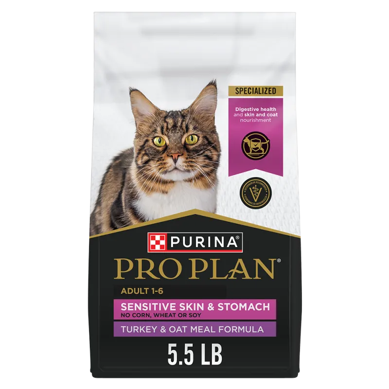 Pro Plan Adult Sensitive Skin & Stomach Turkey & Oat Meal Formula Dry Cat Food