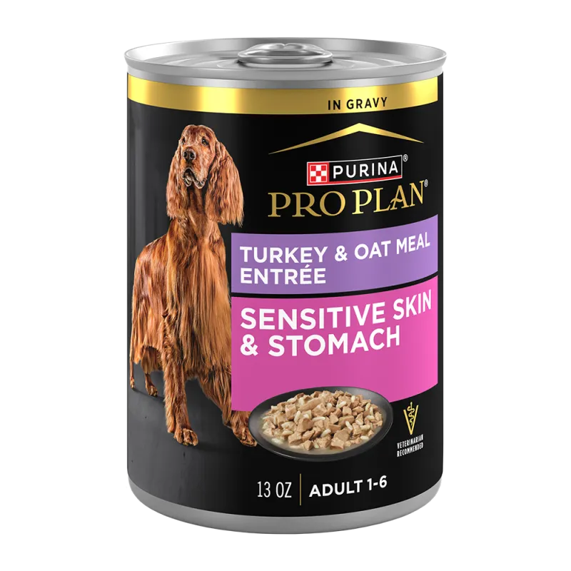 Purina Pro Plan Sensitive Skin & Stomach Turkey & Oat Meal Entrée in Gravy Wet Dog Food